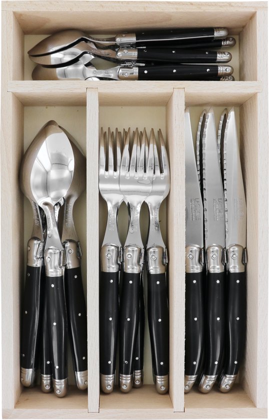 Foto: Voka bestek set verdikt handvat verdikt bestek 5 delig aangepast bestek comfortabele soft grip modern set tril bestek grip bestek zwart