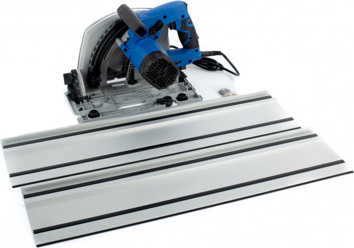 Borg Invalzaag - Cirkelzaag - 1400 Watt - 190 mm zaagblad - inclusief geleiderail 2 x 70 cm - regelbaar toerental 2200 - 5200 omw./min. – foto 2