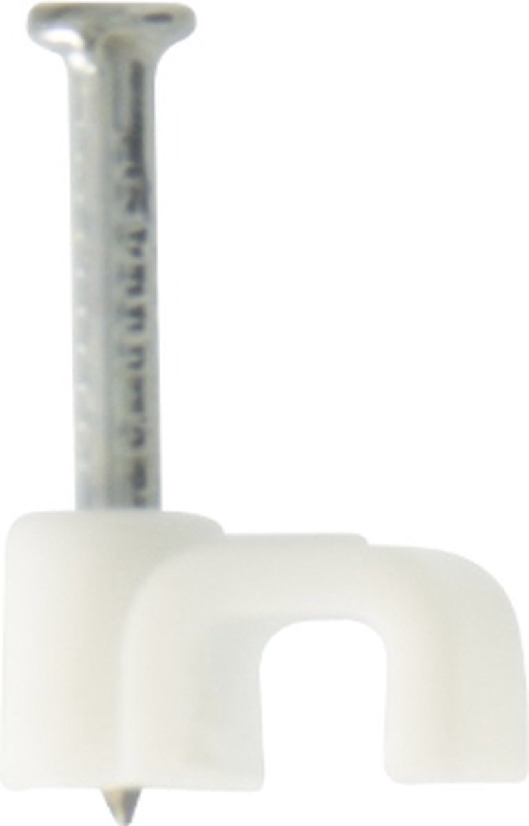 Plieger - kabelclip - plat - wit - 4 mm (25 stuks)