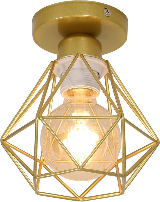 iDEGU Plafondlamp voor slaapkamer, woonkamer, eetkamer, keuken (zwart, 1 licht