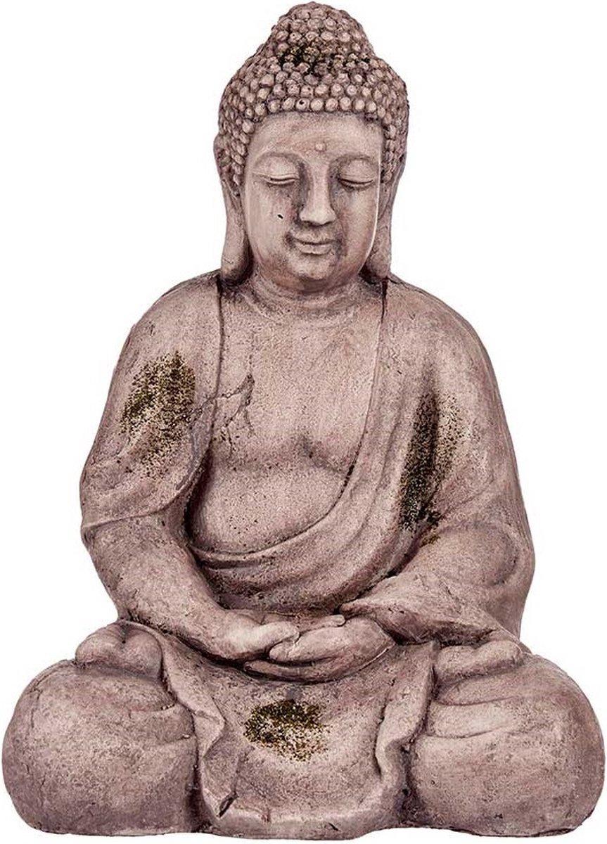Decoratief tuinfiguur Boeddha Grijs Polyresin (23 x 42 x 30 cm)