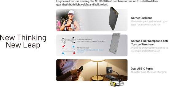 Banque d'alimentation Nitecore NB10000 Gen3