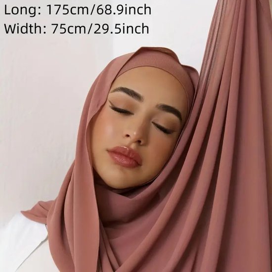 Foulard Nivard - Hijab - Femmes - Abaya - Écharpe - Vêtements islamiques - Vêtements musulmans - Alhamdulillah - Beige