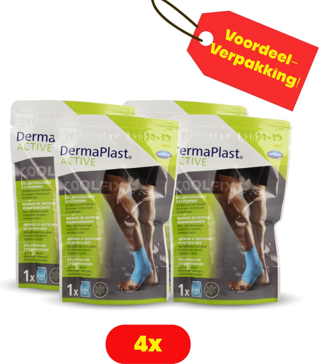 Goedkoopste 4 x Dermaplast® ACTIVE Coolfix 6cm x 4m-Voordeelverpakking!