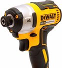 DeWalt 18V XR Brushless slagschroevendraaier, gedeeltelijk zilver, geel en zwart.