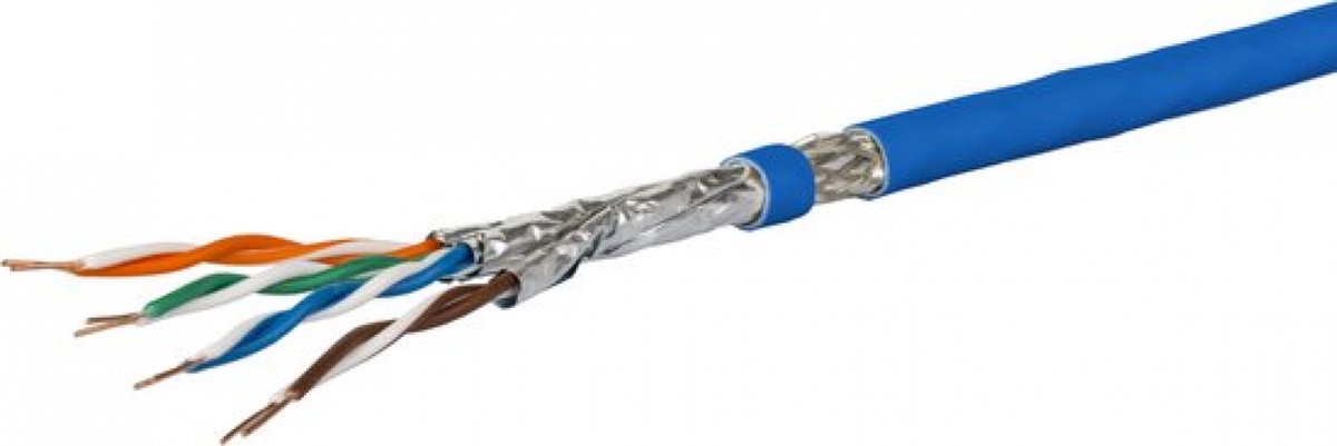 METZ CONNECT 1308427B34145 netwerkkabel Blauw 100 m Cat7a S/FTP (S-STP)
