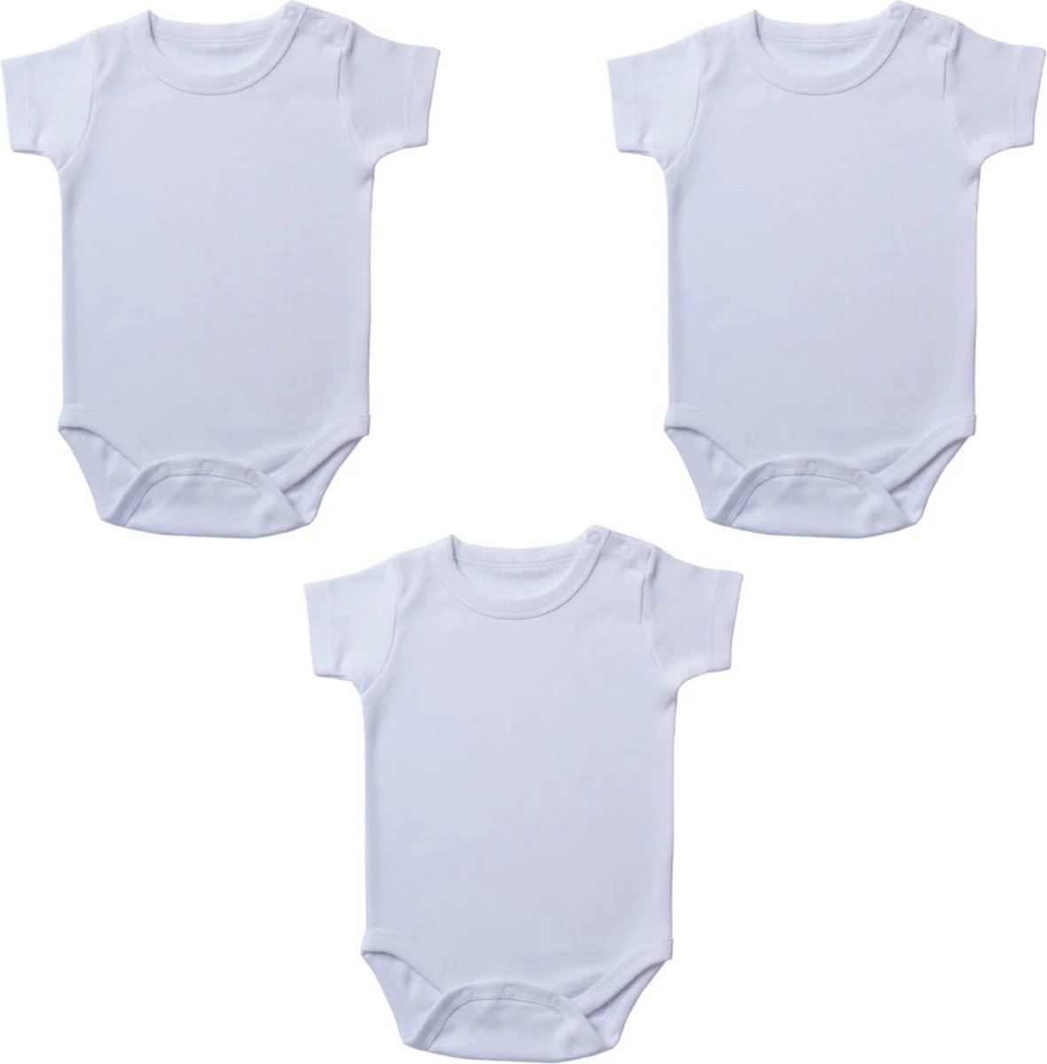 Embrator Baby Rompers 3-stuks wit maat 12-18 maanden