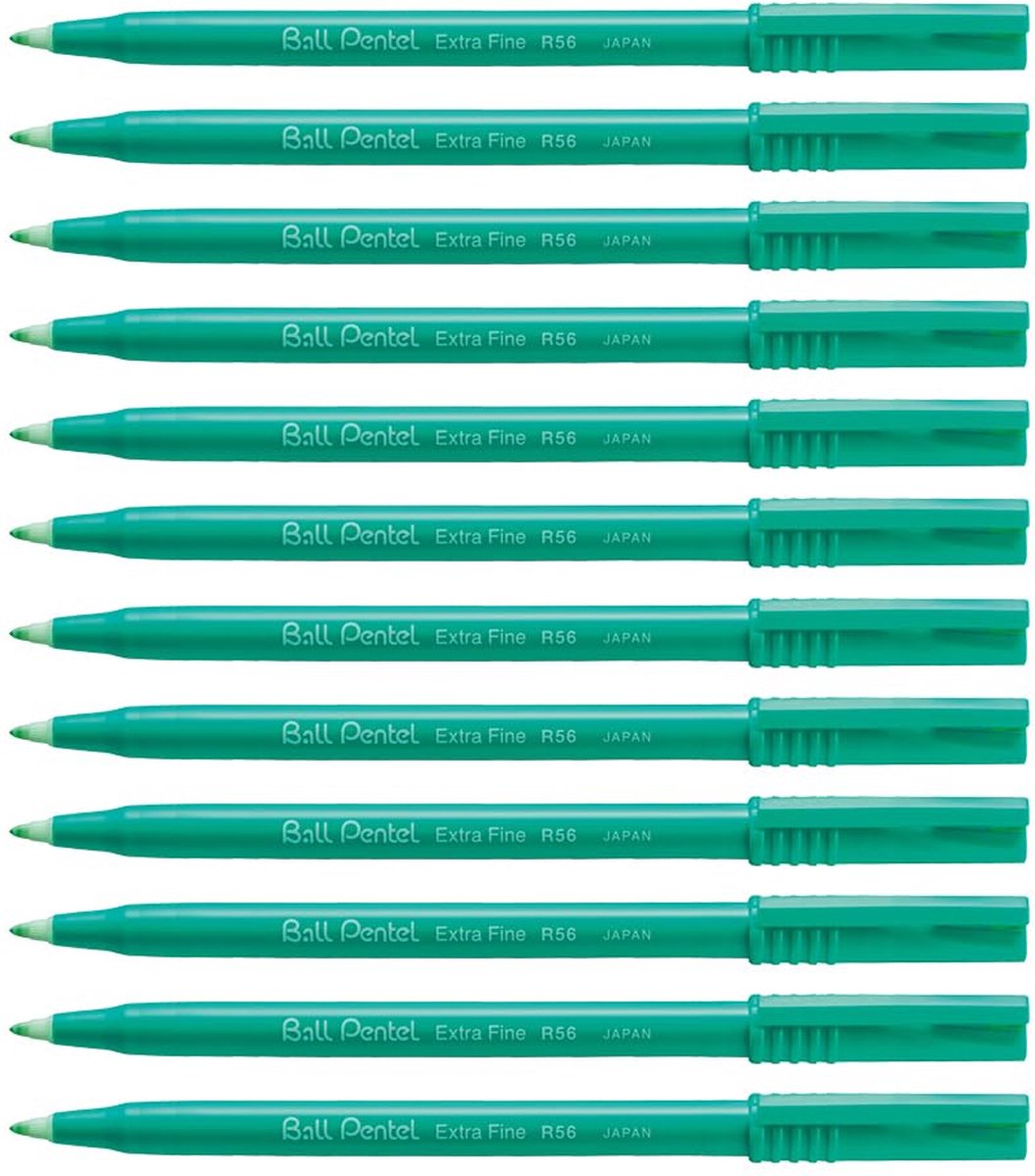 Rollerpen Pentel R56 groen 0.3mm - 12 stuks