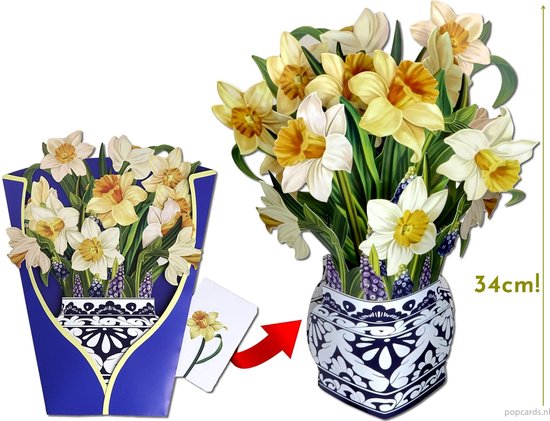 Gelukkige Pasen Wenskaarten, Paaseieren Bunny Bloemen Kaart 3D Pop Up Pasen Kaarten Met Enveloppen, Handgemaakte Wenskaarten Voor Pasen