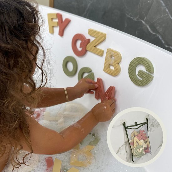 Foto: Roosly badspeelgoed badletters badspeeltjes foam letters incl opbergtas