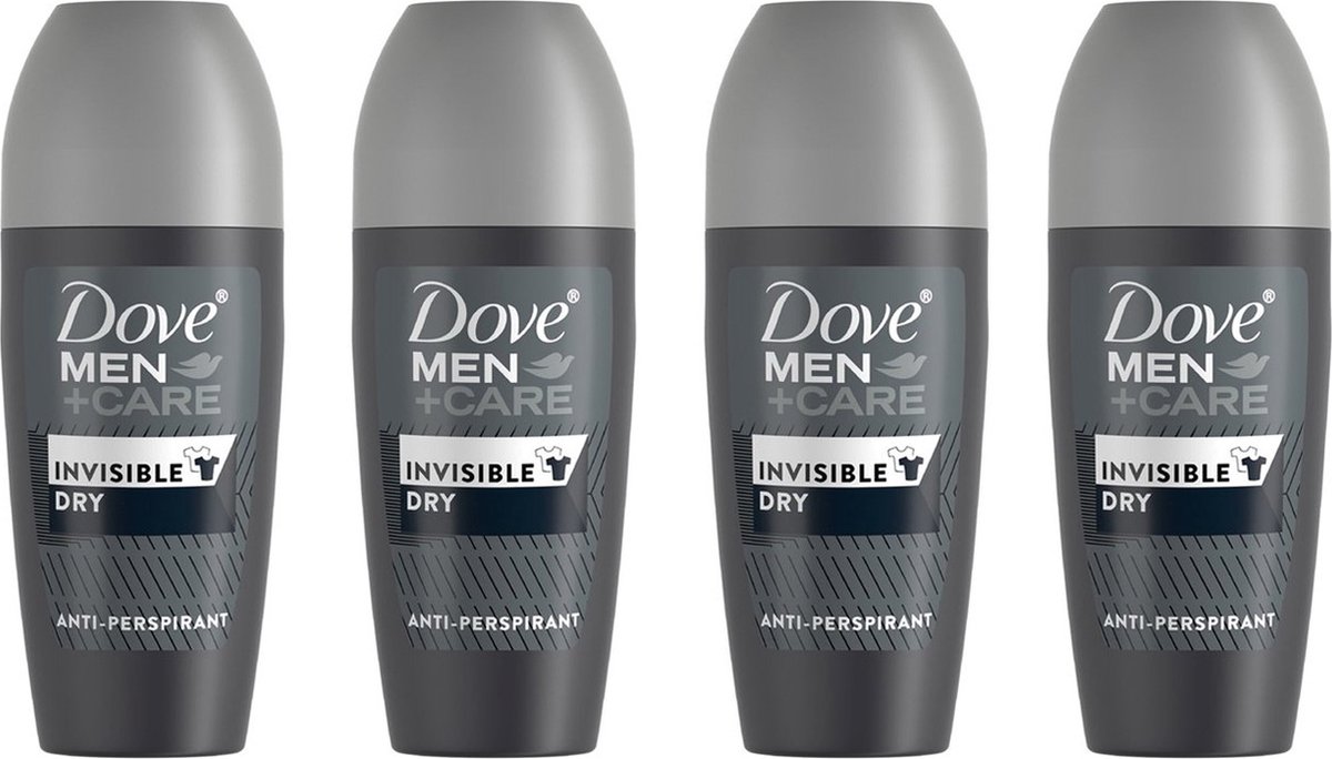 Goedkoopste Dove Deo Roller MEN - Invisible Dry - Voordeelverpakking 4 x 50 ml