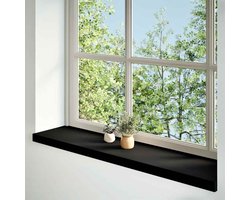 vidaXL - Vensterbanken - 2 - st - 120x25x2 - cm - massief - eikenhout - donkerbruin