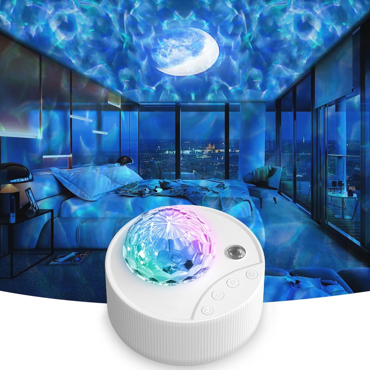 Sterrenlichtprojector voor Slaapkamer - Sensorische Verlichting met 13 Kleuren, Perfect voor Kinderen en Tieners