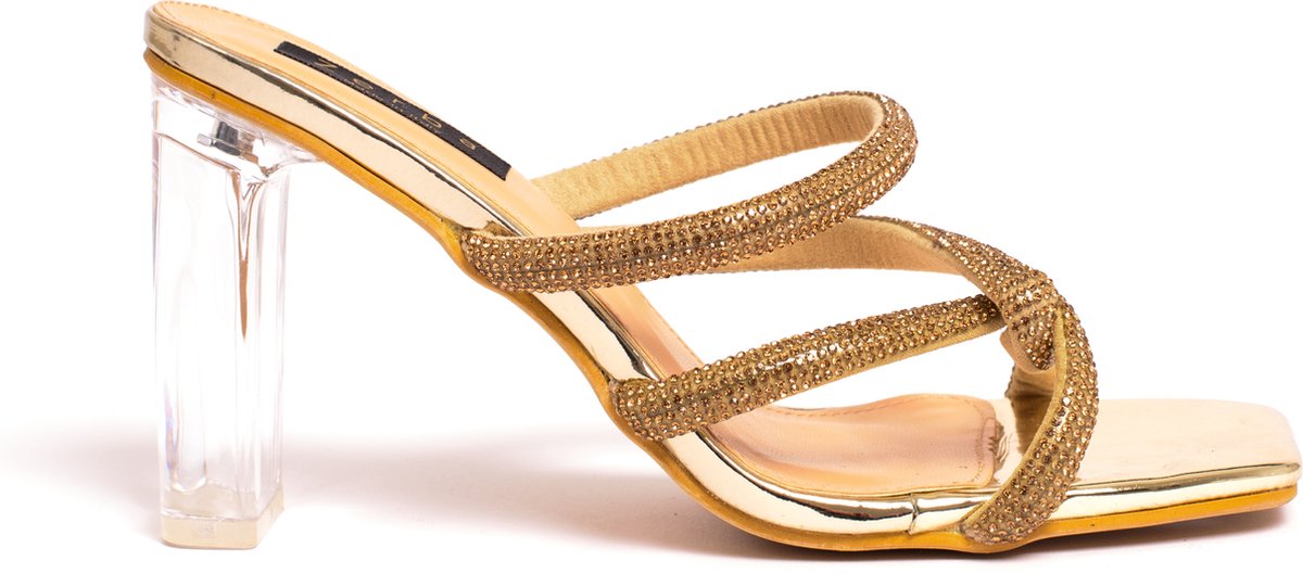 Zerba - Dames Sandalen - Muiltjes - Maat 40 – Goud Leer – Adria