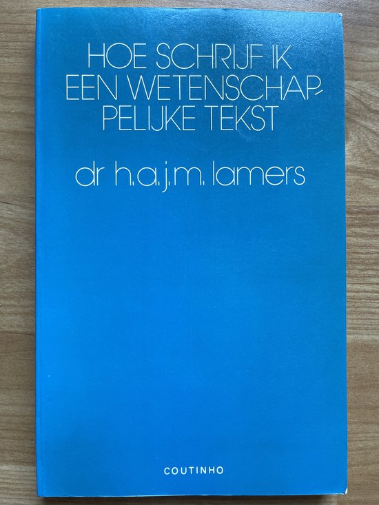 Hoe schrijf ik een wetenschappelijke tekst ? - cover