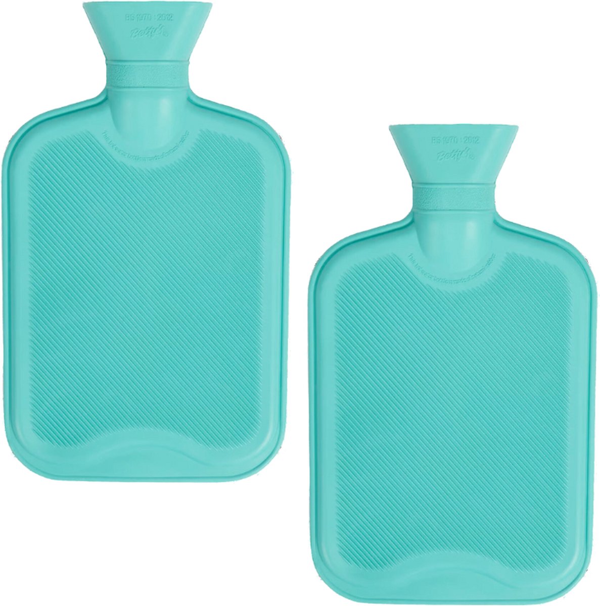 Goedkoopste Kruik - Warmwaterkruik 2 stuks Blauw - 2 Liter Kruik - Voor pijnverlichting en ontspanning - Voordeelverpakking warmwaterkruik