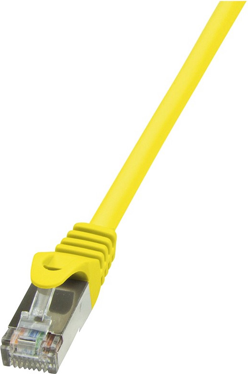 LogiLink CP2097U RJ45 Netwerkkabel, patchkabel CAT 6 U/UTP 10.00 m Geel Snagless 1 stuk(s)