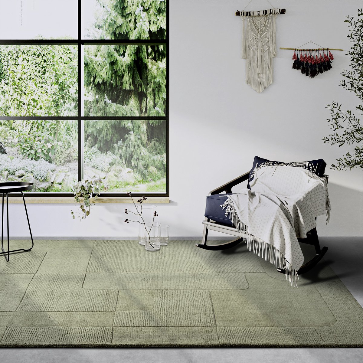 Villeroy & Boch - Laagpolig vloerkleed Wol - Charlotte - Groen 80x150 cm