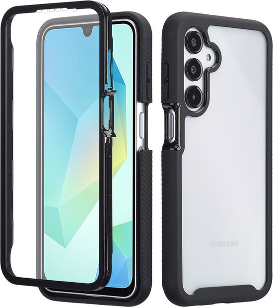 imoshion Case Convient pour Samsung Galaxy A16 (5G) - imoshion 360° Full Protective Case - Zwart / Transparent