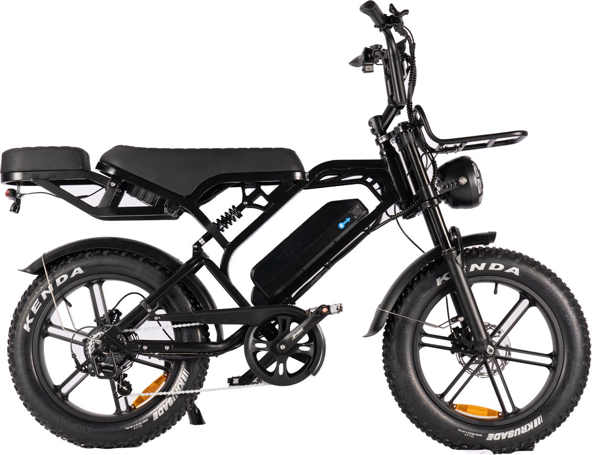 Ebikekopen.com Fatbike V20 Pro 7.0 - In Doos - Hydraulische remmen - Fatbike - 2025/2026 Model - Incl. Slot - Telefoonhouder - Alarmsysteem - Voorrekje - Voetensteuntje - Met Accessoires - Straatlegaal - Ebike - Elektrische Fiets - QMwheel - afbeelding 2