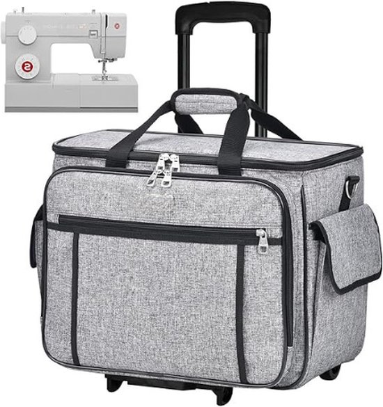 Claire cnt-362 universele naaimachine trolley - blauw met hartjes aanbieding bij MediaMarkt