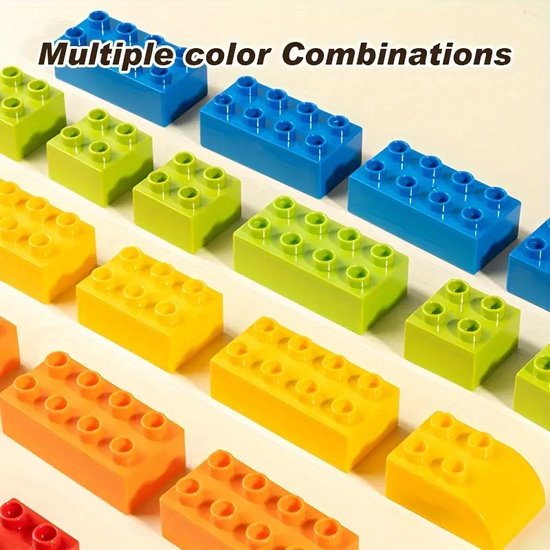 500g Educatieve Bouwblokken - DIY Grote Deeltjes Speelgoed - Geschikt voor Duplo® - Ontworpen voor Creativiteit en Verbeelding - Ideaal Cadeau voor Kinderen van Merkloos — afbeelding 5