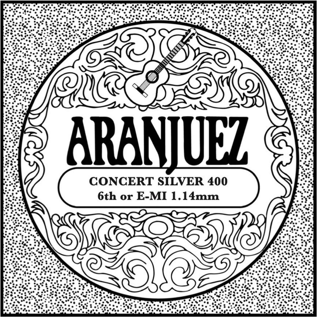 Aranjuez AR-406 E-6 snaar, silverplated wound nylon, heavy gauge