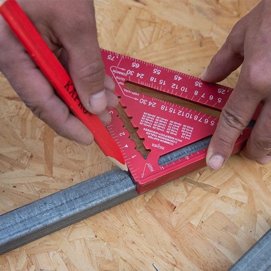 Équerre de menuisier 180 mm Driehoek Aluminium Kapro 446,