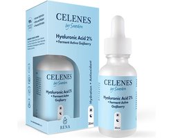 Celenes by Sweden Goji Hyaluronzuur Serum - 30ml - Hyaluronzuur 2% + Ferment Actieve Gojibessen