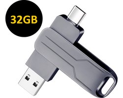 ThunderGold USB Stick 32 GB - USB-Sticks - USB C Stick - USB C en USB A - USB 3.0 - Geschikt voor laptops, smartphones en tablets
