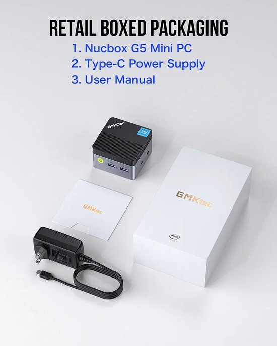 GMKtec NucBox G5 mini pc - 12GB DDR5 RAM - 256GB SSD - Windows 11