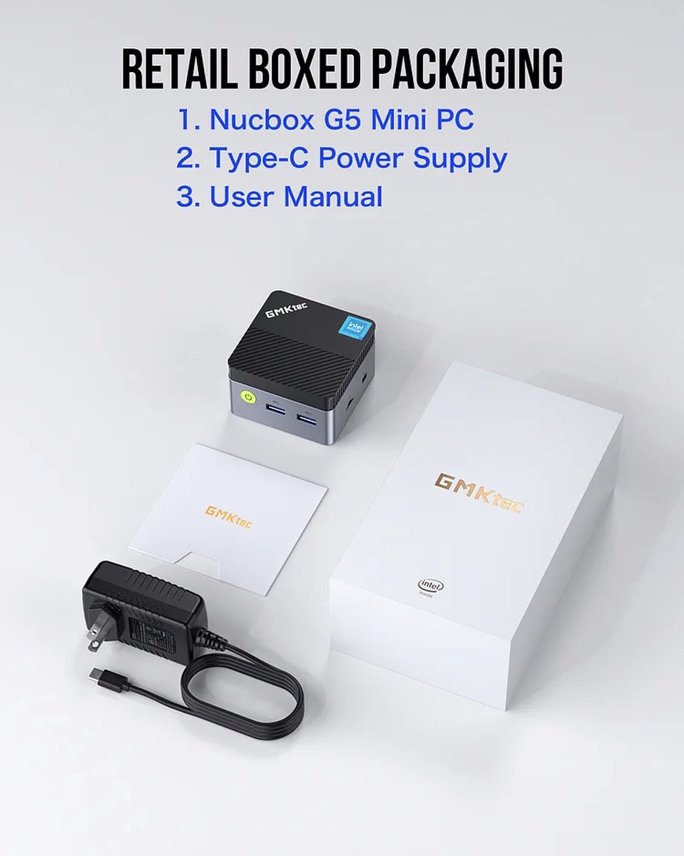 GMKtec NucBox G5 - Mini Desktop PC Computer - 12GB RAM DDR5