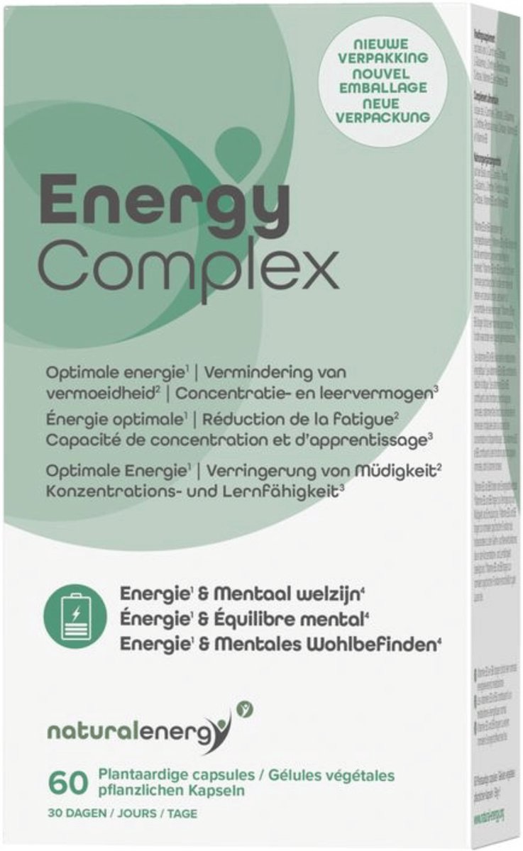 Goedkoopste Energy Complex – 60 Vegan Capsules met Vitamine B3 & B6 & Rhodiola Rosea – Natuurlijke Energie (1) Zonder Energie Dip