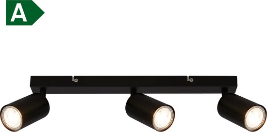 BK Licht - Plafonnier LED EEK A - rail en saillie orientable - 3 000K - 2W - 450 Lm - 50 000h de lumière - 44 cm - noir