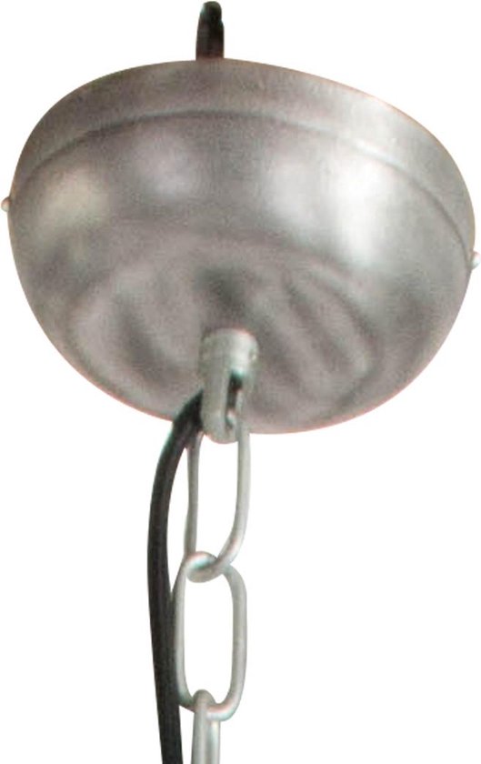 Lampe à suspension industrielle Bikkel | 1 lumière | Ø 42 cm | 150 cm | verre / métal | gris | table à manger / lampe de salon | design moderne / industriel