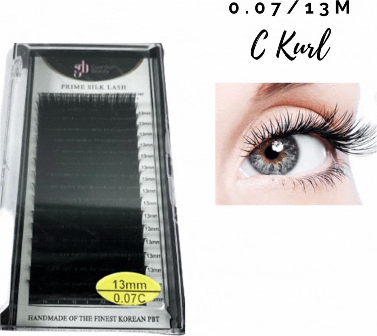 Guardian Beauty Wimpers Extensions - Prime Silk Lashes - 13mm - 0.07 C Krul