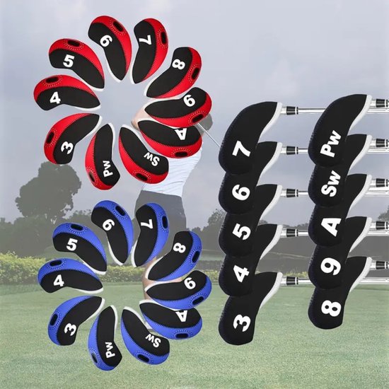 Nivard Golfclub Headcover - Covers - Beschermers - Golfset - Zwart & Blauw - 10 Stuks van Nivard — afbeelding 4