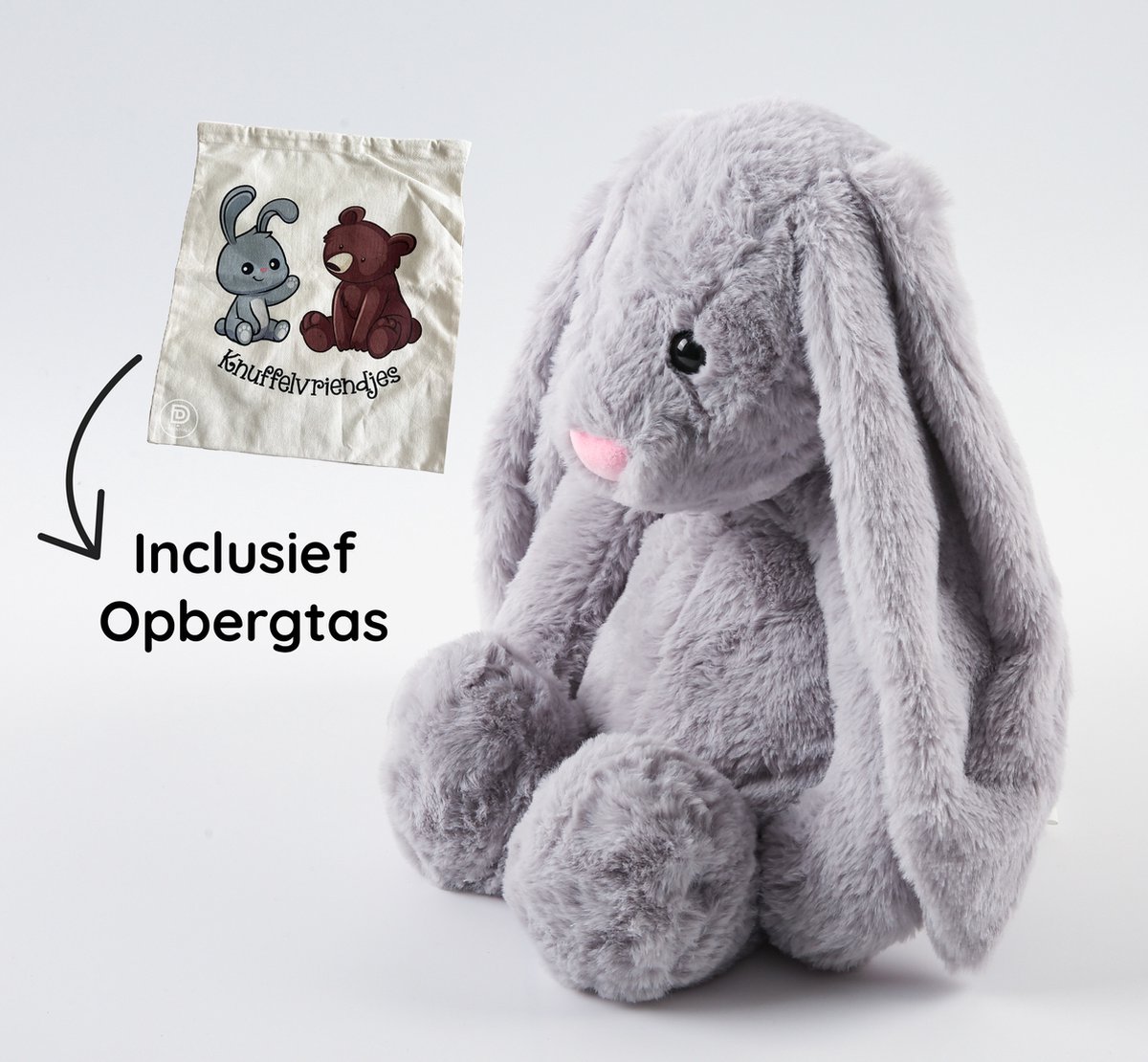 D-essentials Knuffelvriendjes - Verzwaringsknuffel - Verzwaarde knuffel 1.8 kg - Zware knuffel anxiety voor volwassenen en kind - Weighted stuffed animal - Sensorisch speelgoed - Plushie - Verzwaringskussen — afbeelding 7