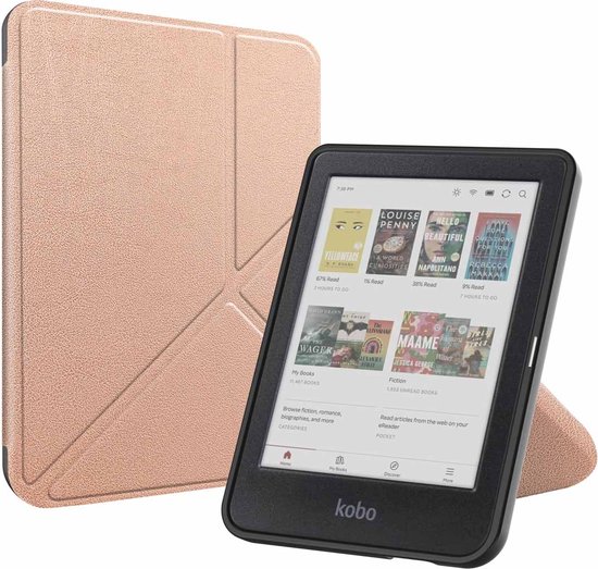 Ereader Hoes - Geschikt voor Kobo Clara BW / Colour - Rosé goud