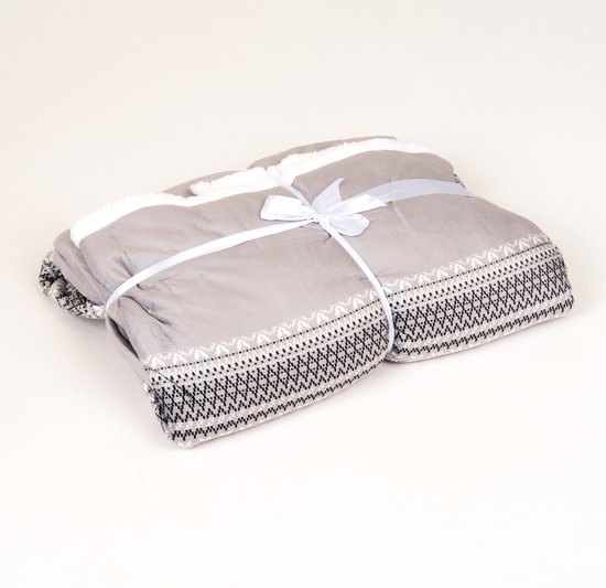 Snuggle - Couverture à manches - Snuggle - Blanket à capuche - Snug Rug douillet - Polaire - Sherpa - TV - Femme et homme - Imprimé - Adultes - 180 x 130 cm - Grijs