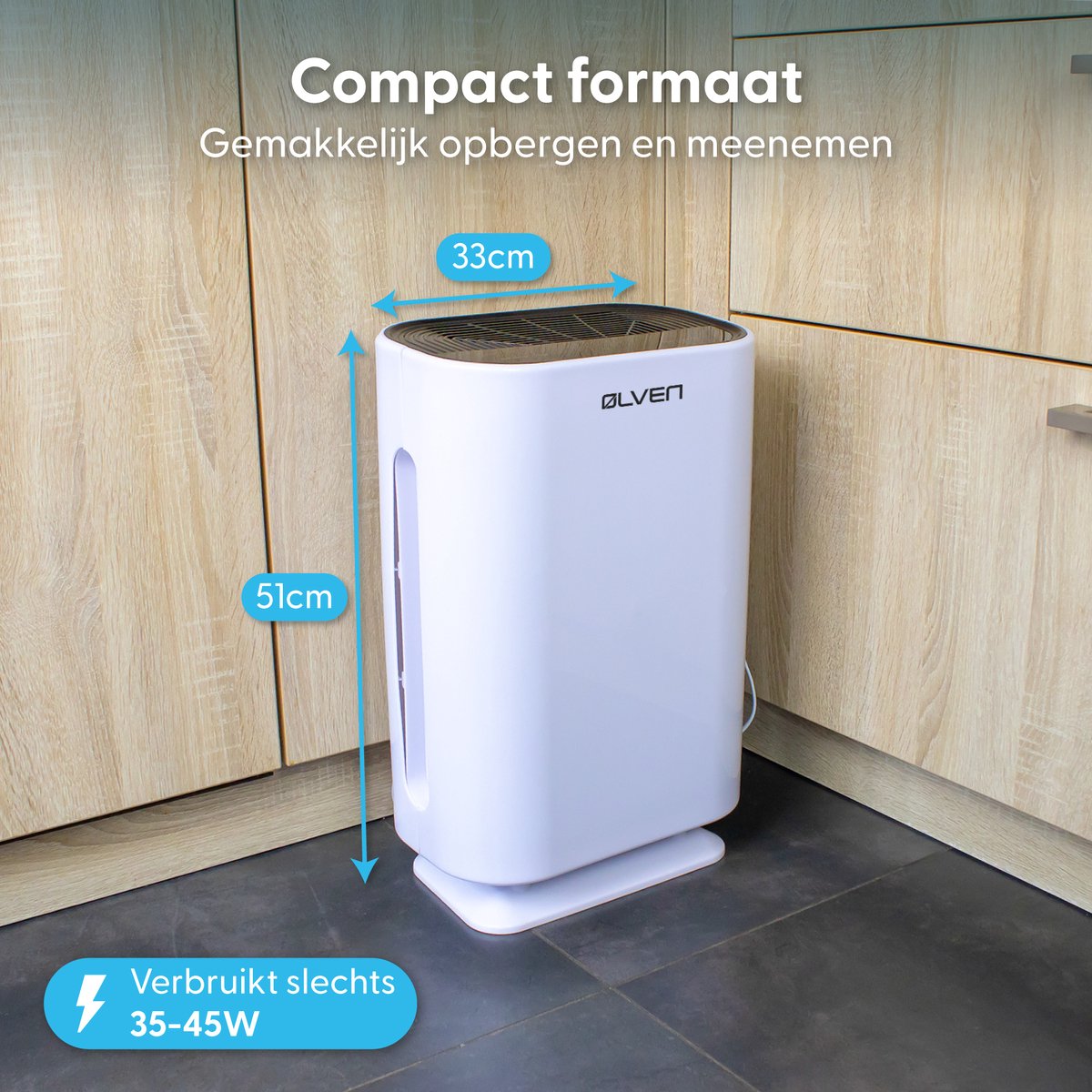 Ølven Luchtreiniger - Air Purifier - Hepa Filter & Ionisator - Luchtfilter - 180 m³/u - Air Cleaner — afbeelding 2