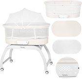 Lionelo - Coral - Babybedje met Schommelfunctie - Ingebouwde Weegschaal - 5 Schommelsnelheden - Inclusief Muziekdoosje