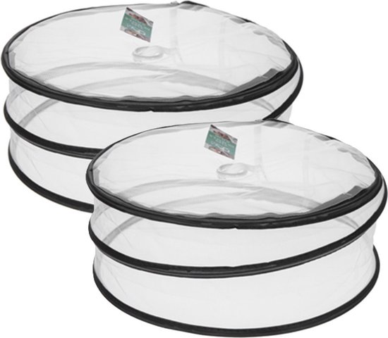 CM Opvouwbare Foodcover - 2x - Rond - 33 x 12 cm - Vliegenkap en Voedselbescherming — afbeelding 4