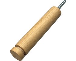 Handles and more® Wandstick - Beuken ø24mm - Plantenhanger Wandhaak - incl. S-haakje Zwart
