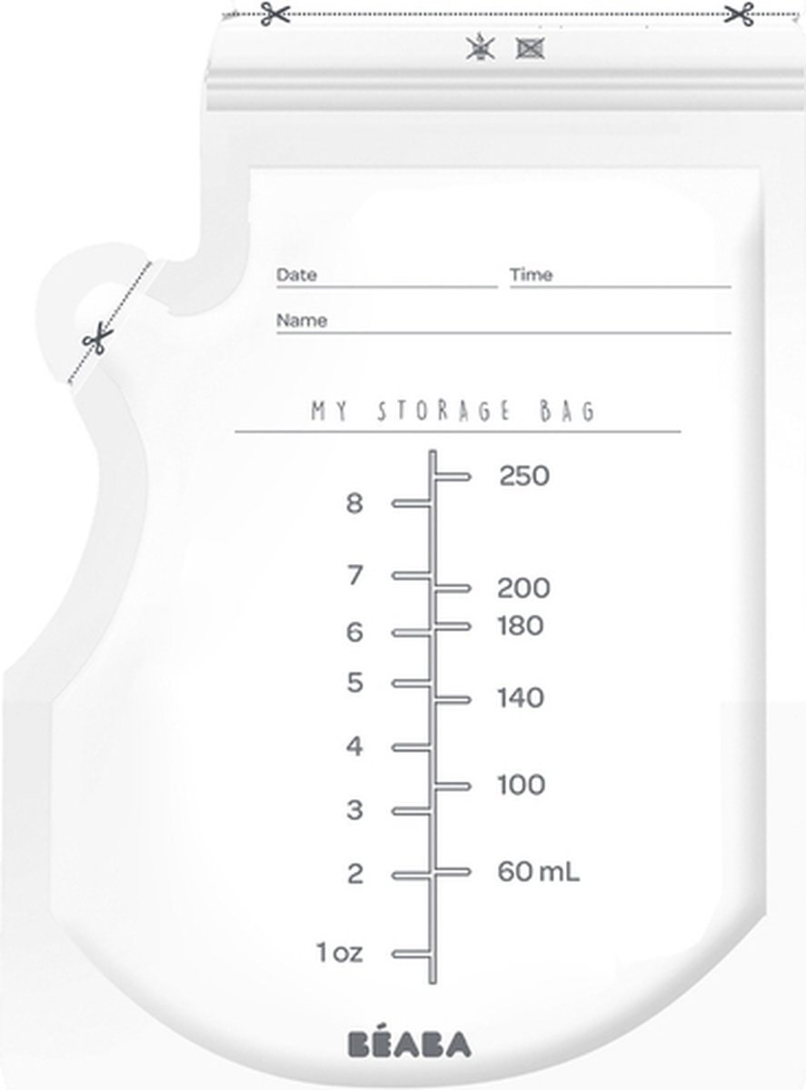 Goedkoopste Béaba Moedermelk Bewaarzakje - Borstvoeding bewaarzakje - BPA-vrije melkzakjes moedermelk - 250ml