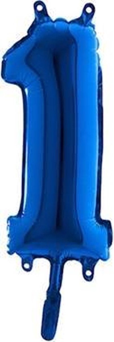 Folieballon - numbers - 14" - blue - nr1
