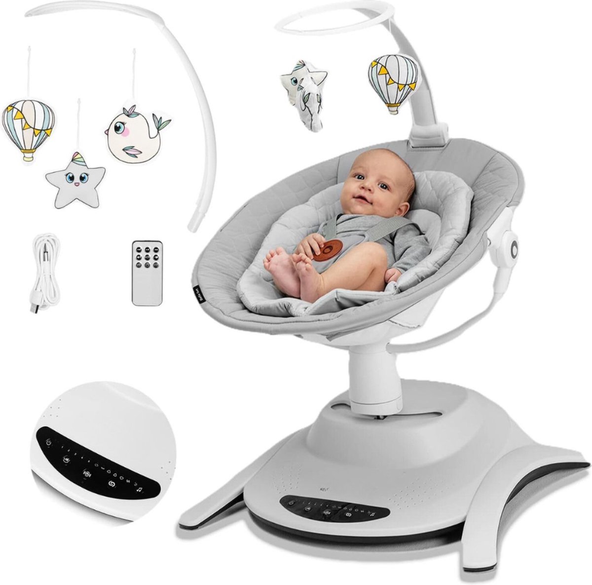 Goedkoopste Elektrische Wipstoel - Elektrische Babyschommel - Schommelstoel - Baby Swing - Premium