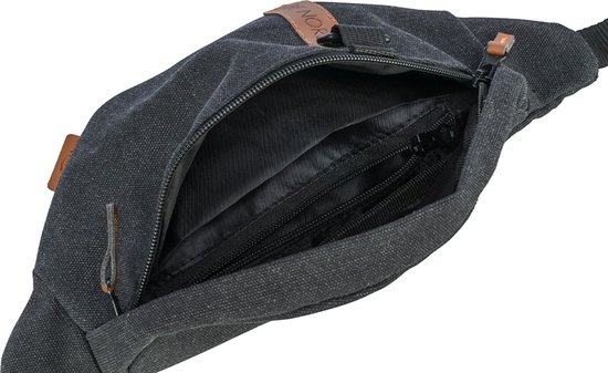 Be nordic trixie - sac banane/épaule - anthracite - 24 x 8 x 11 cm - bandoulière réglable de 50 à 165 cm - poche intérieure avec fermeture éclair