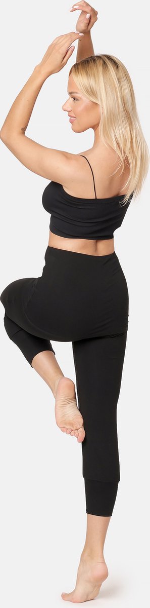 Bellivalini Dames Yogabroek - Sport - Vrijetijdsbroek - Lang - Viscose - Sportbroek - BLV-BLV50-276-YPS - Zwart - L van Merkloos — afbeelding 3