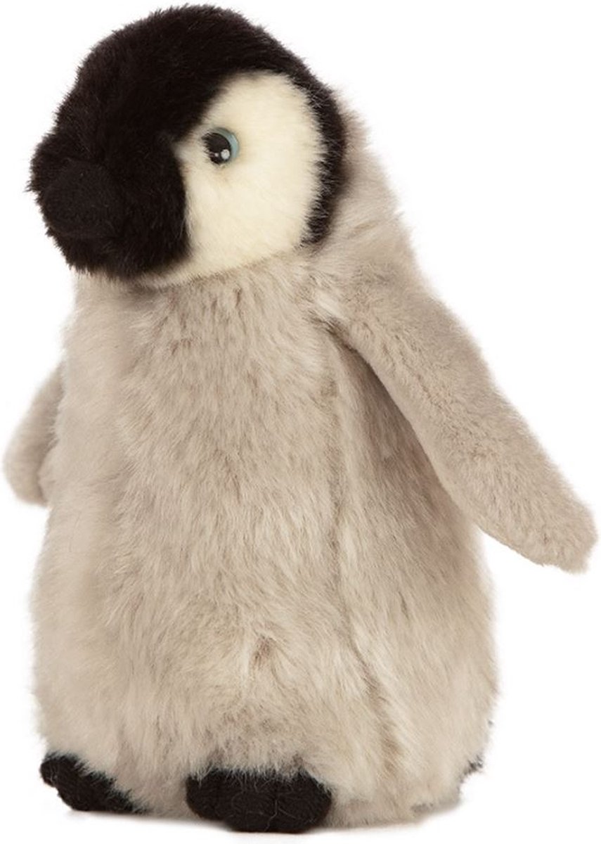 Living Nature knuffel pinguïn kuiken - zachte pluche speelgoed.